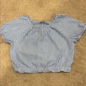 Crewcuts Blue and White Striped Kids Blouse